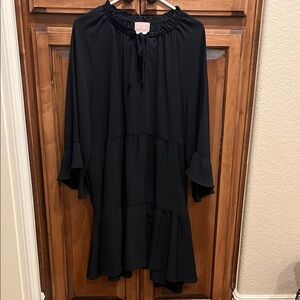 Mumu Black Ruffle Dress